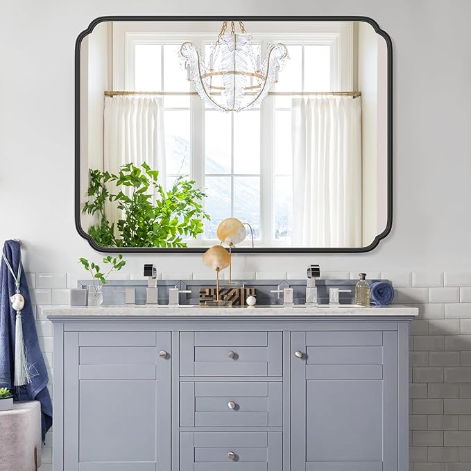 36 x 48 Inch Black Bathroom Vanity Mirror - Image 3