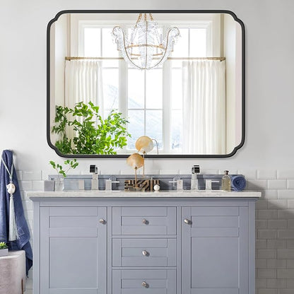 36 x 48 Inch Black Bathroom Vanity Mirror - Image 3