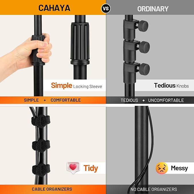 CAHAYA Projector Tripod Adjustable Height: 35.4to 51.2In Foldable Heavy Duty - Image 3