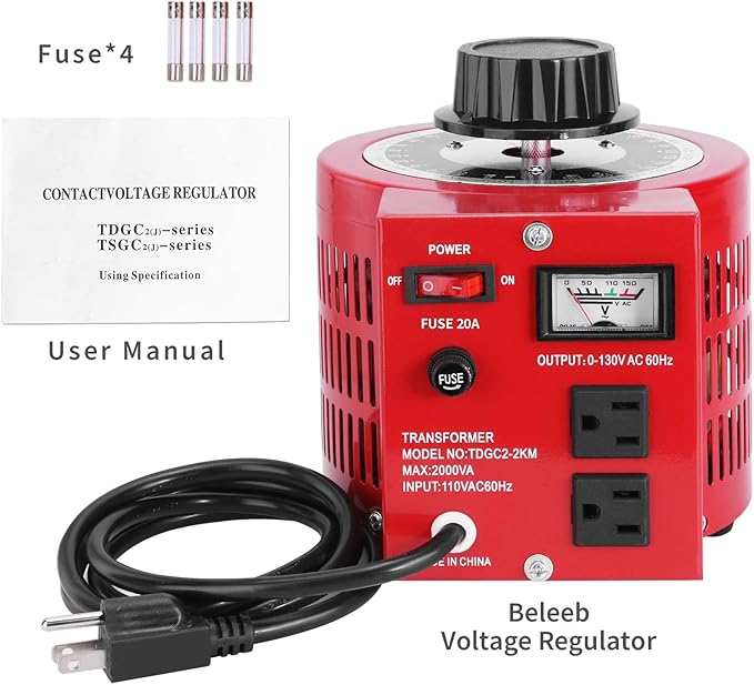 Beleeb 20Amp Variable Transformer Auto AC Voltage Regulator Power Supply - Image 8