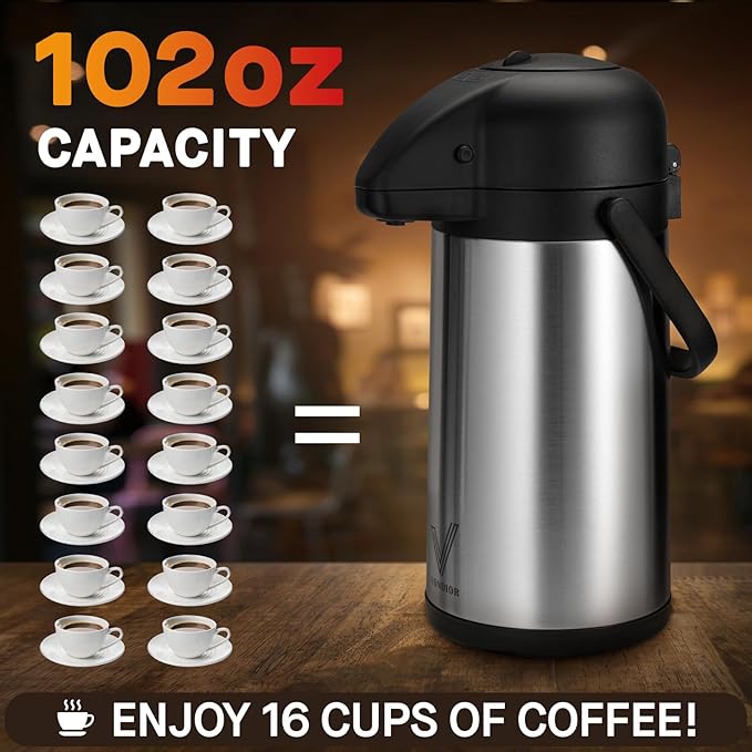 Airpot Coffee Dispenser with Pump - Image 4