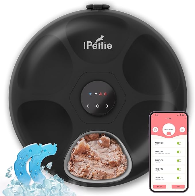 iPettie Donut Frost WiFi 6 Meal Automatic Cat Food Dispenser by iPettie