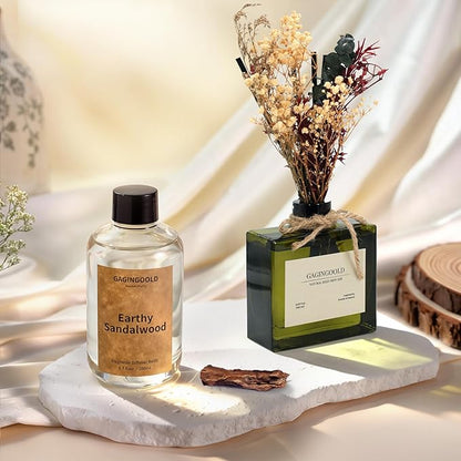 Earthy Sandalwood Scented Reed Diffuser Oil Refill - Image 3