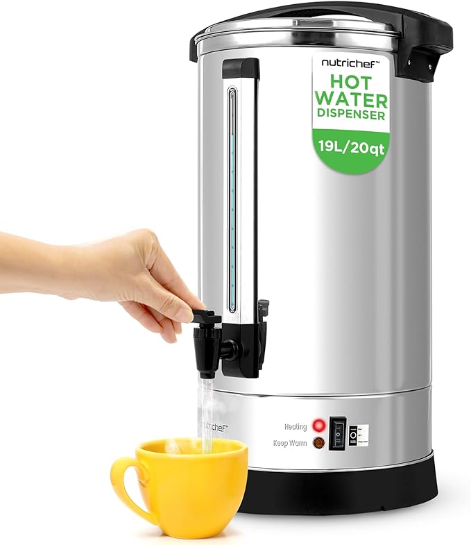 NutriChef Water Boiler and Hot Water Dispenser, 19L Electric Beverage Dispenser by NutriChef%E2%84%A2Kitchen