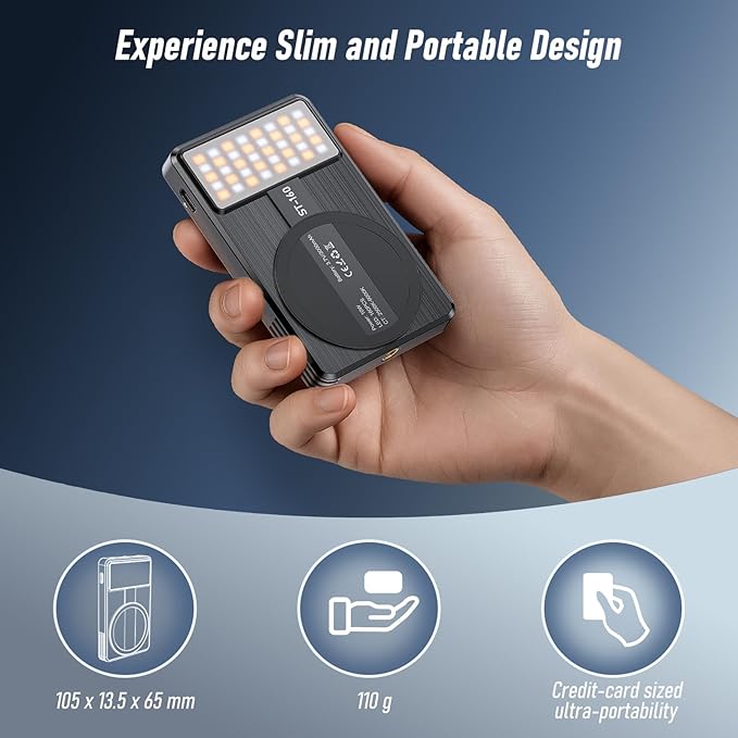 Magnet Phone Light, 160 LED Dual Side Selfie Light Compatible - Image 4
