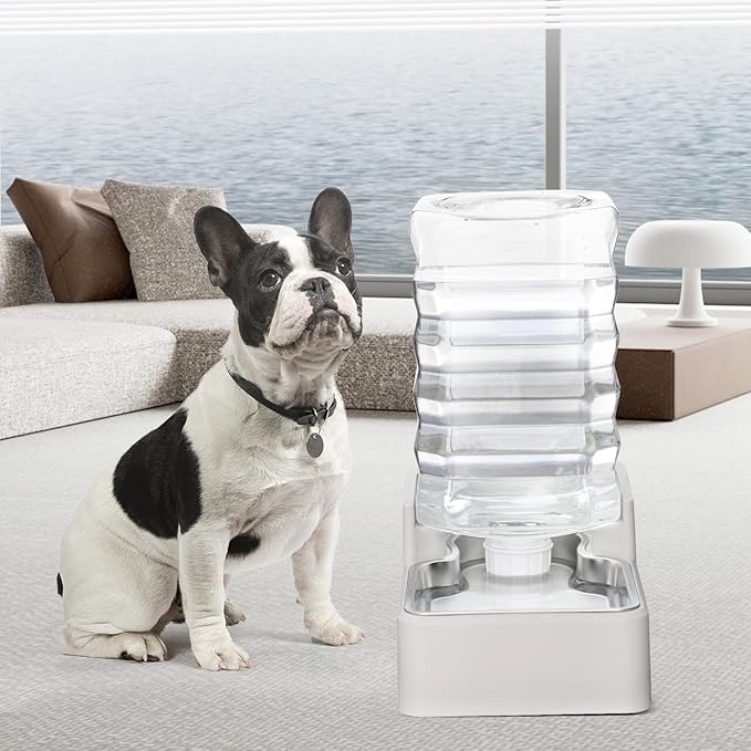 RIZZARI Stainless Steel Pet Water Feeder: 9L Gravity Leak-Proof Auto Refill - Image 7