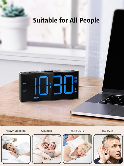 PPLEE Loud Alarm Clock with Bed Shaker, Vibrating Alarm Clock - Image 7
