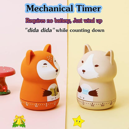 NUOSWEK Mechanical Kitchen Timer, Cute Animal Timer - Image 3