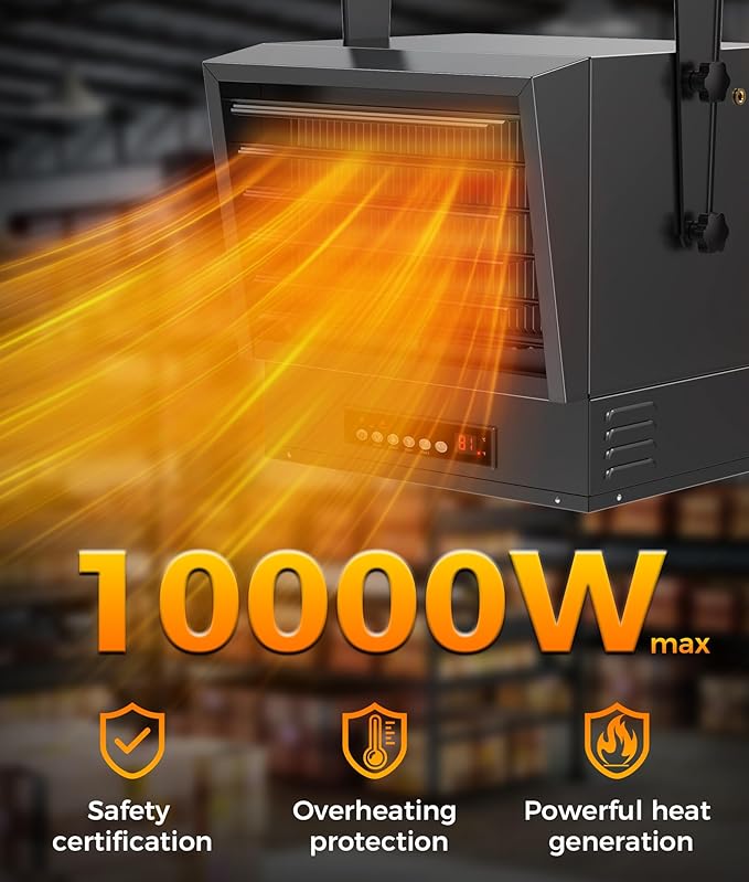 Electric Garage Heater for Indoor Use - 10000W - Image 3