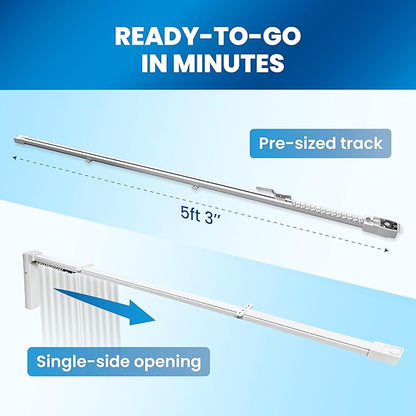 Osprey Smart Curtain Track, Single-Piece Motorized Rod, Quiet Heavy-Duty Motor - Image 3