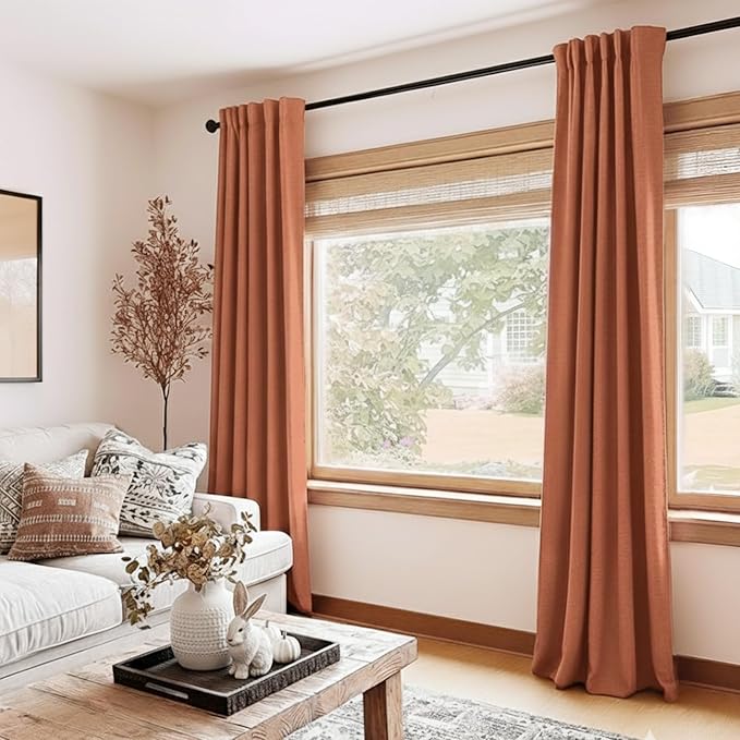 100% Blackout Shield Linen Blackout Curtains - Image 5