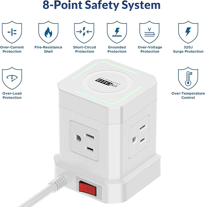 Uncaged Ergonomics Wireless Cube Charger & Power Strip - Image 6