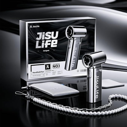 JISULIFE Portable Handheld Fan Life9, Turbo Power High Speed Air, 5 Gear Wind - Image 8