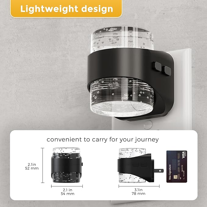 L LOHAS LED Night Light, 5000K Bubble Night Lights Plug into Wall, Acrylic - Image 4