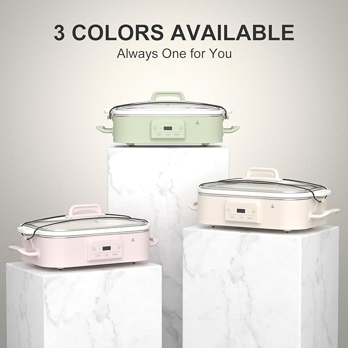 Magnifique 4 Quart Casserole Digital Slow Cooker, Premium Ceramic Bakeware - Image 8