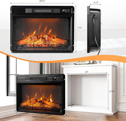 ROVSUN 23" Electric Fireplace Inserts - Image 6
