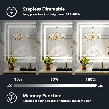 YEELAIT 40x30 Inch LED Bathroom Mirror - Image 3