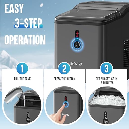 Nugget Ice Maker Countertop – 6 Mins Fast Ice Production, FLASHCHILL™, 26.5 - Image 3