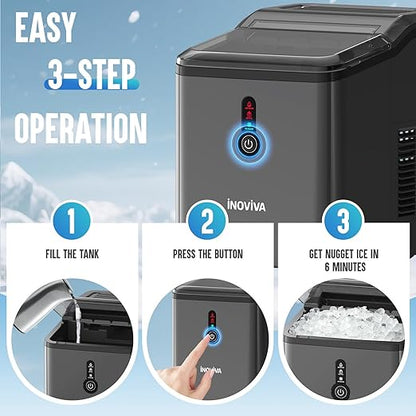 Nugget Ice Maker Countertop – 6 Mins Fast Ice Production, FLASHCHILL™, 26.5 - Image 3