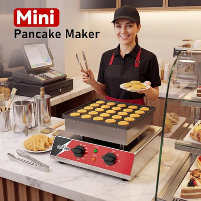 CROSSON Mini Pancake Maker, Non-stick Stainless Steel Poffertjes Grill - Image 7