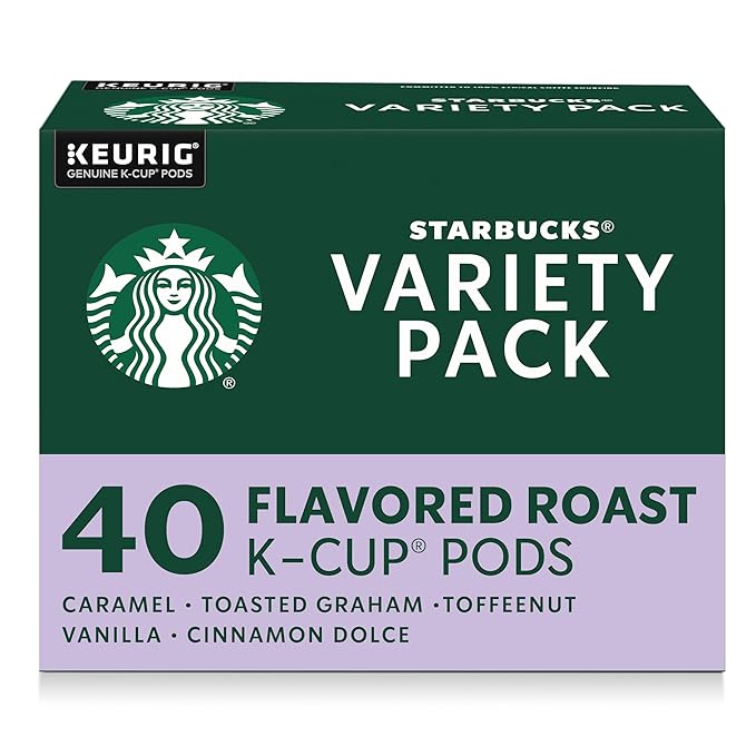 Starbucks K-Cup Coffee Pods, Flavored Hot or Iced Coffee, Variety Pack by StarbucksbyNespresso