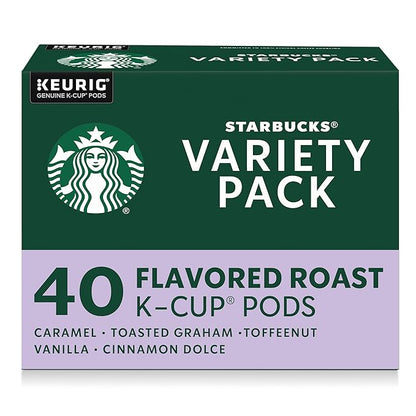 Starbucks K-Cup Coffee Pods, Flavored Hot or Iced Coffee, Variety Pack by StarbucksbyNespresso