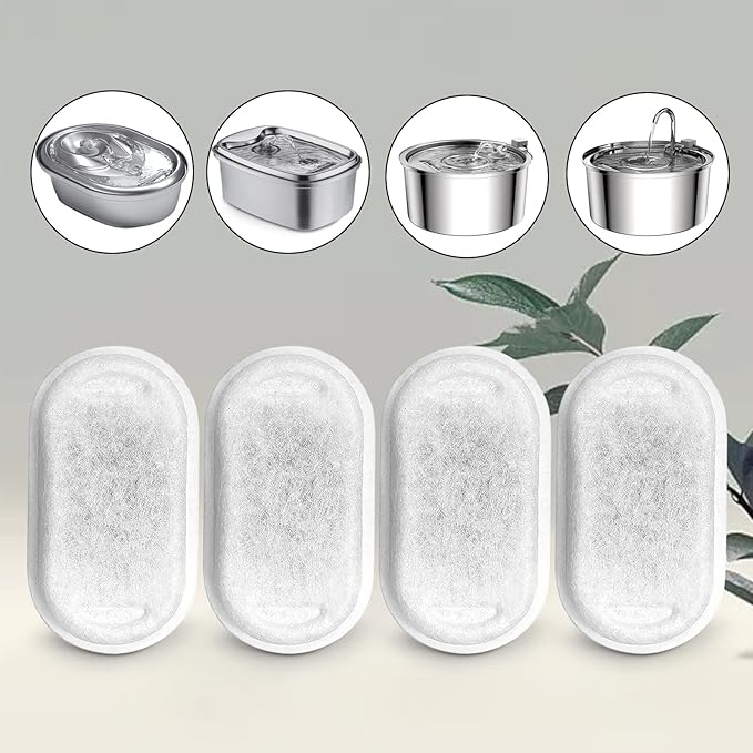Cat Water Fountain Filters for 108/3.2L& 67oz/2L Stainless Steel Pet Water - Image 6
