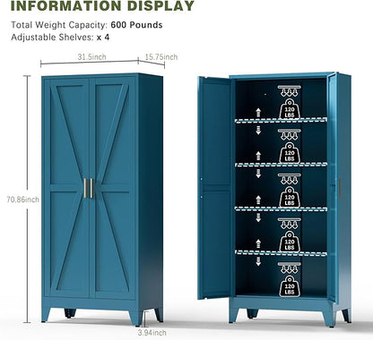 COFaR Home Farmhouse Storage Cabinet - Image 2