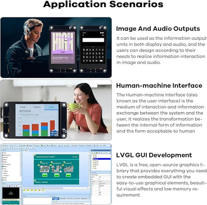 Hosyond ESP32-S3 Touchscreen Module, 2.8" 240x320 IPS LCD EPS32 Display - Image 4