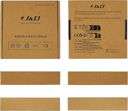 J&D 2 RCA Extension Cable Male to Female, Copper Shell Gold-Plated 2RCA Male to - Image 8