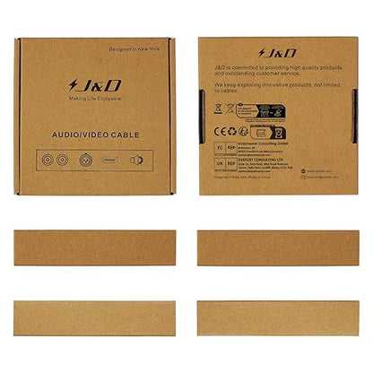 J&D Dual 1/4 inch TS to Dual RCA Cable, Heavy Duty 1/4 Male to RCA Male Adapter - Image 8