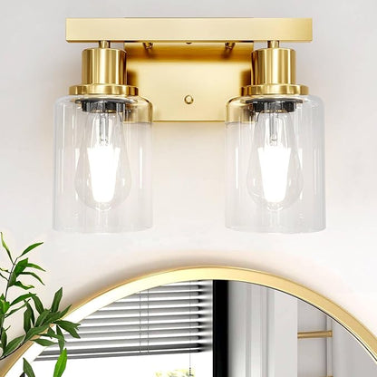 DIKAIDA 2-Light Brushed Gold Vanity Lights by DIKAIDALights