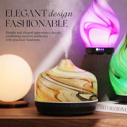 Porseme 500ml Glass Essential Oil Diffuser Aromatherapy Ultrasonic Cool Mist - Image 4