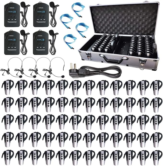 EXMAX® EXD-6824 Handfree 2.4G Wireless Tour Guide System 9999 Channels by EXMAX