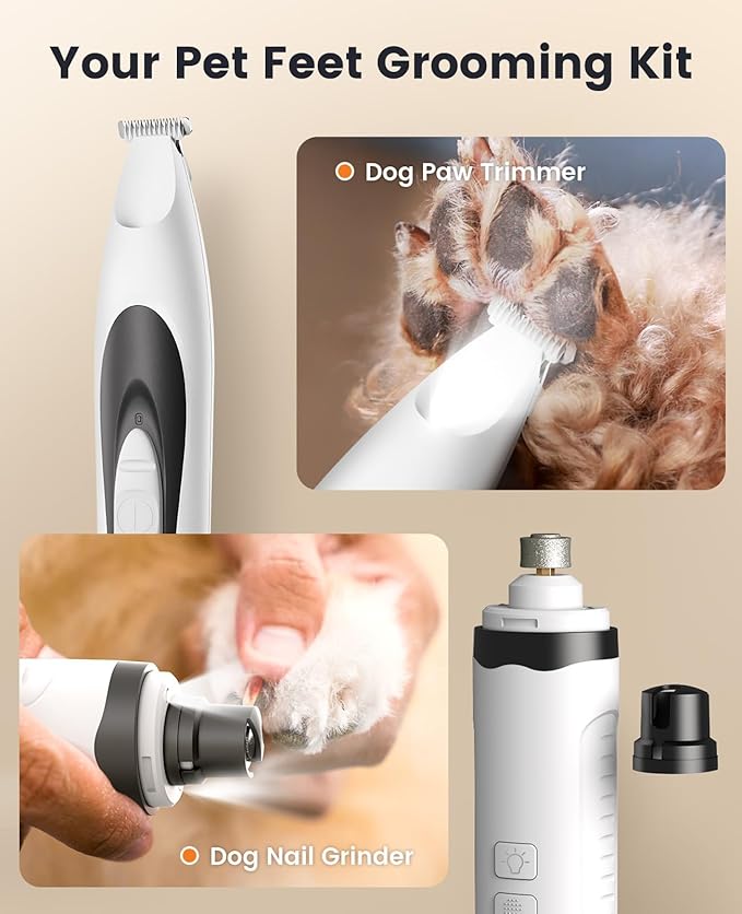 oneisall 2 in 1 Quiet Paw Trimmer and Dog Nail Grinder - Image 2