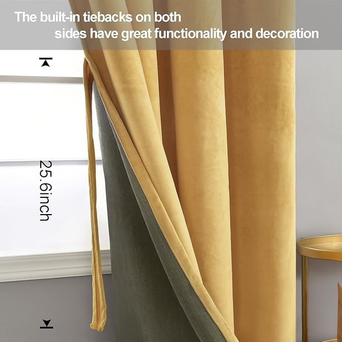 JIUZHEN Velvet Curtains for Living Room - Image 3