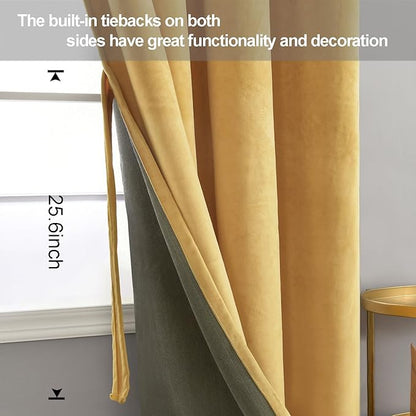 JIUZHEN Velvet Curtains for Living Room - Image 3
