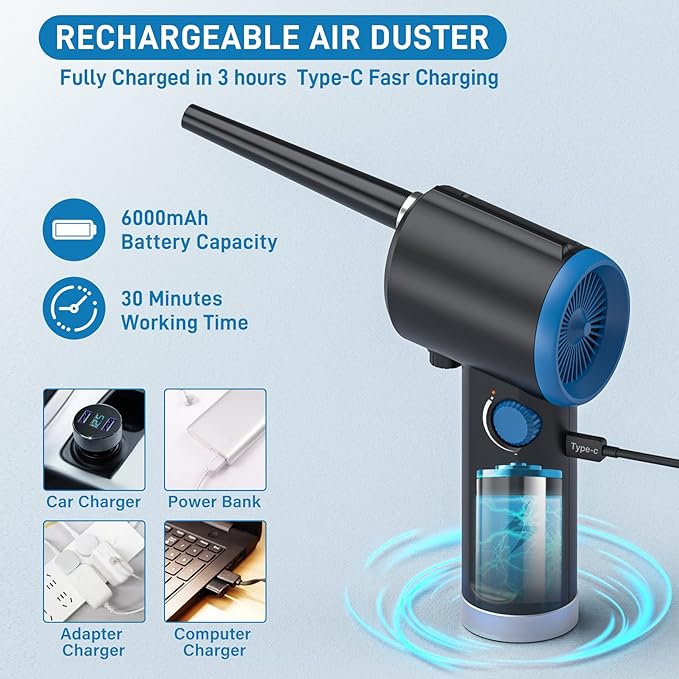 ATEngeus Compressed Air Duster, Electric Air Duster, Cordless Air Duster - Image 7