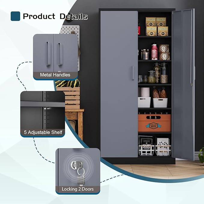 MIIIKO Metal Storage Cabinet - Image 4