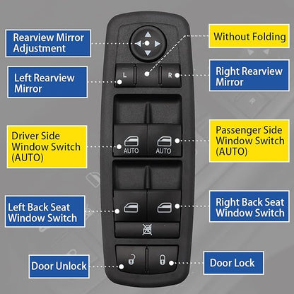AMICAREP Master Power Window Switch Driver Side Compatible - Image 4