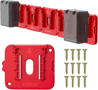 Battery Holder Compatible for Milwaukee 18V Battery, Wall Mount Batteries by Crtbelfy