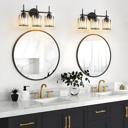 EJIAXIN 3 Light Crystal Vanity Light, Bathroom Lighting Fixtures Over Mirror - Image 7