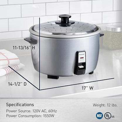 Panasonic Commercial Electric Rice Cooker, 120V Large Capacity 46-Cup, 23-Cup - Image 6