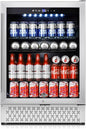 Tylza 24 Inch Beverage Refrigerator, 190 Can Capacity, Glass Door, Advanced by TYLZA