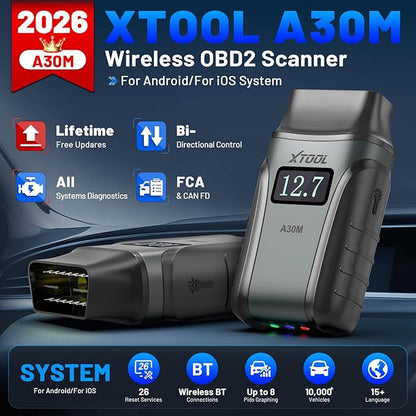 OBD2 Scanner Diagnostic Tool XTOOL Anyscan A30M V2.0, 2026 Wireless - Image 3