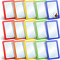 15 Pcs Small Mirrors for Kids 6 x 4 Inch Unbreakable Shatterproof Mirror for Crafts Square Round Corners Double Sided Preschool Facial Expression Classroom Mirror DIY Crafts (5 Bright Colors)