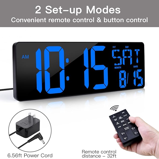 XREXS Large Digital Wall Clock - Image 3