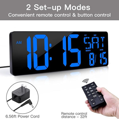 XREXS Large Digital Wall Clock - Image 3