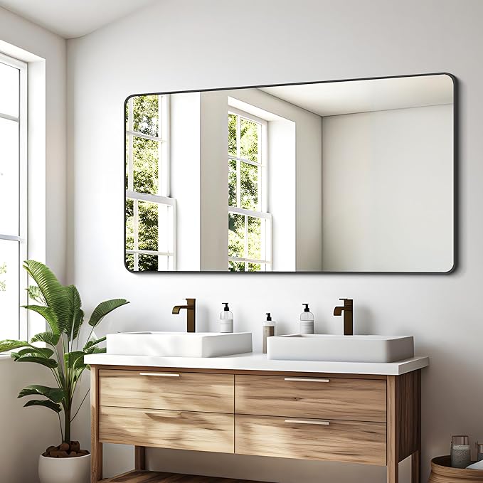 FORBATH Bathroom Mirror 30" x 55", Large Rectangular Wall Mirror - Image 3