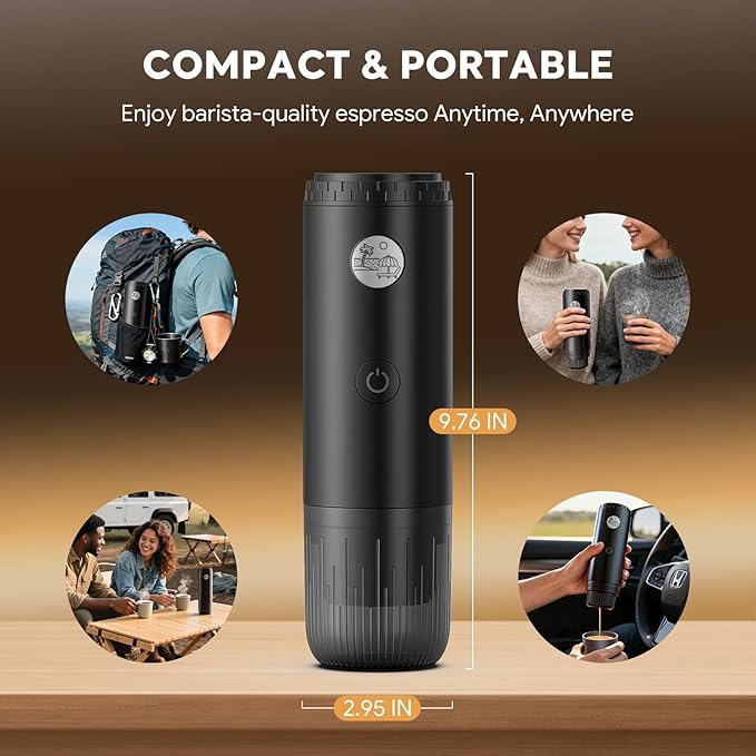 Portable 2-in-1 Coffee Maker, Portable 20 Bar Espresso Machine - Image 4